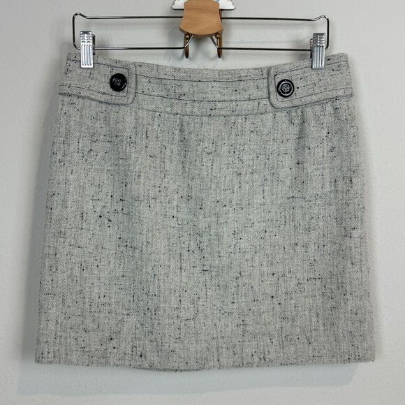 Outback Red Grey Wool Blend Mini Skirt 6 - Picture 1 of 7